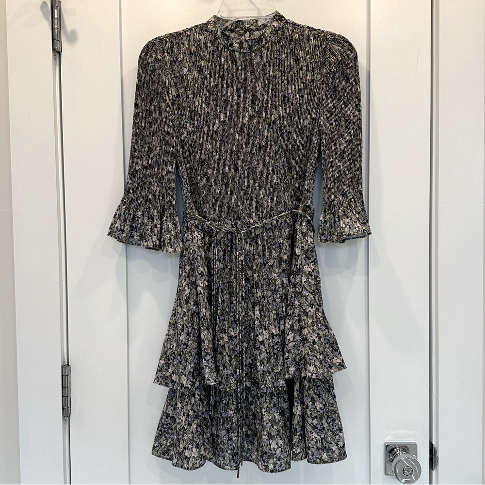 Derek Lam 10 Crosby Samantha Floral Pleated Dress - Picture 5 of 9